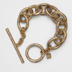 Banana Republic Chunky Toggle Chain Bracelet, Gold, NWT